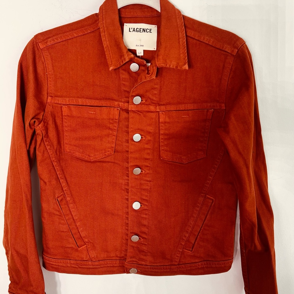 L'AGENCE Red Jean Jacket - Picture 6 of 6